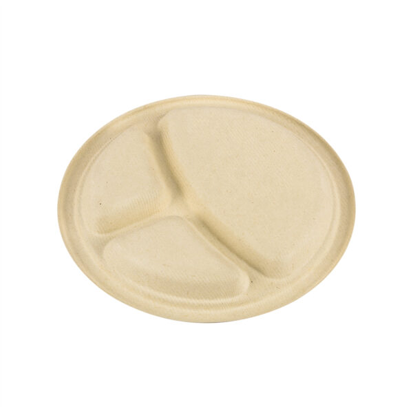 10" 3-Compartment Round Plate - 图片 3