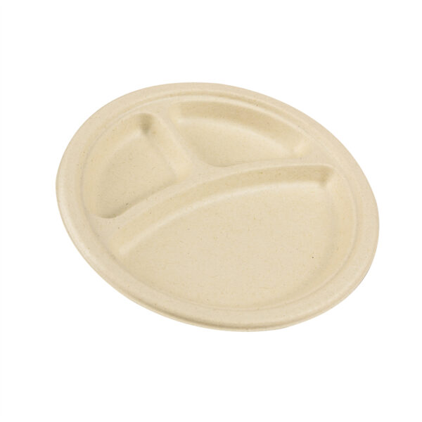 10" 3-Compartment Round Plate - 图片 2