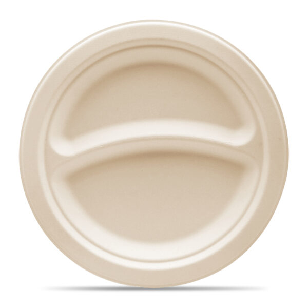 9" 2-Compartment Round Plate - 图片 8