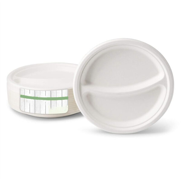 9" 2-Compartment Round Plate - 图片 6