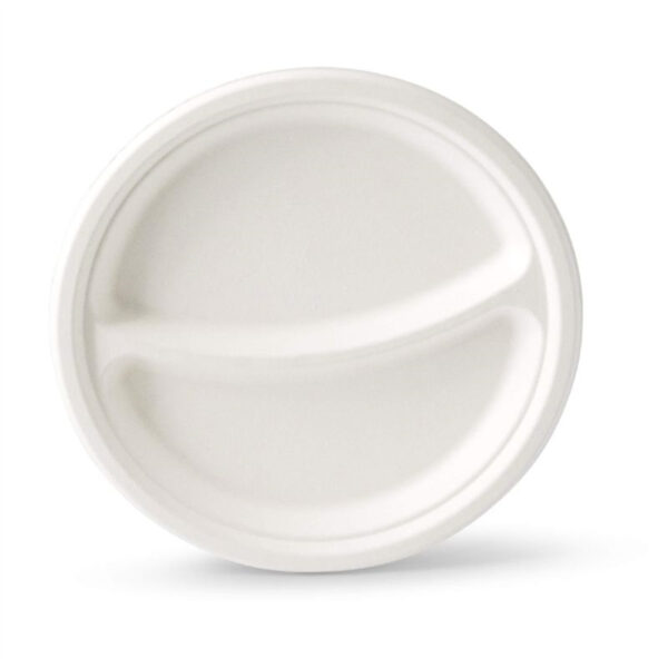 9" 2-Compartment Round Plate - 图片 4