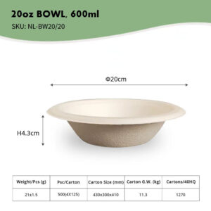 20 盎司碗，600 毫升