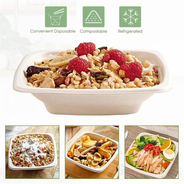 7x7" Square Bowl, 500ml - 图片 6