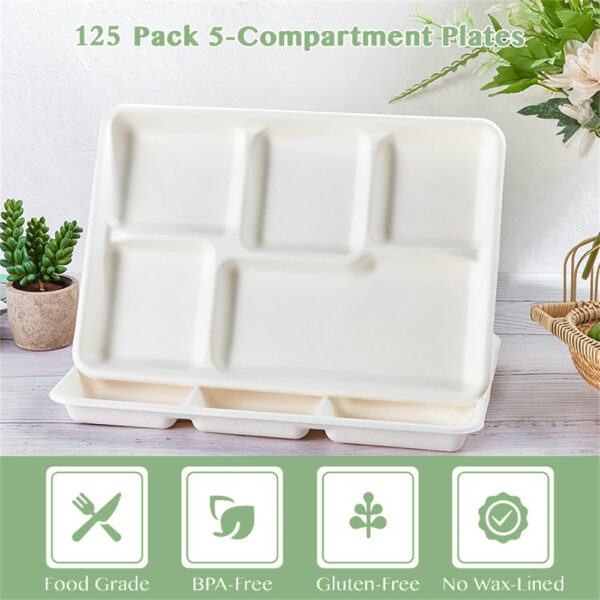10" 5-Compartment Tray - 图片 8