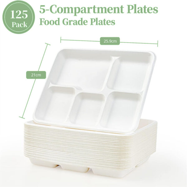 10" 5-Compartment Tray - 图片 2