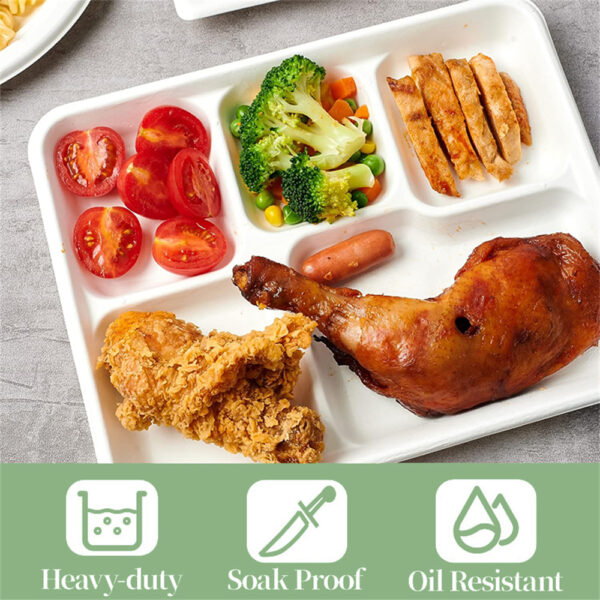 10" 5-Compartment Tray - 图片 3