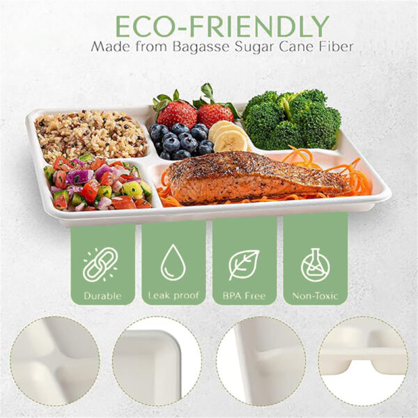 10" 5-Compartment Tray - 图片 4